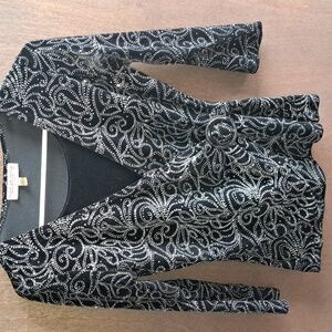 Notations size Petite Medium black top with sequins